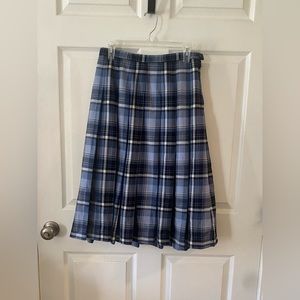 Vintage Pendleton Tartan Pleated 100% Wool Plaid Midi Skirt